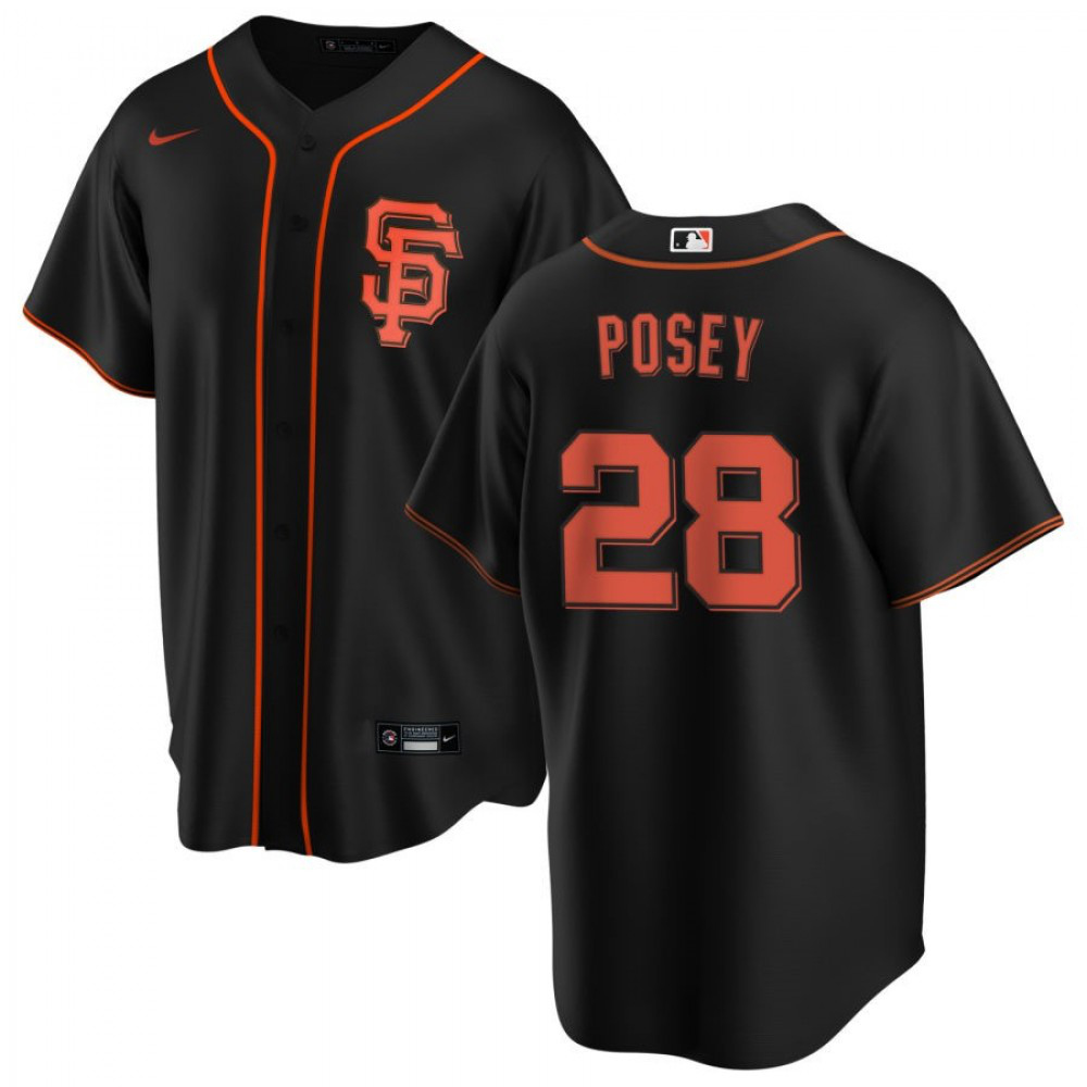 Men's San Francisco Giants Buster Posey #28 Black Alternate 2020 Jersey-Pro Kit Vault | Brand New 26/27 Sports Jerseys